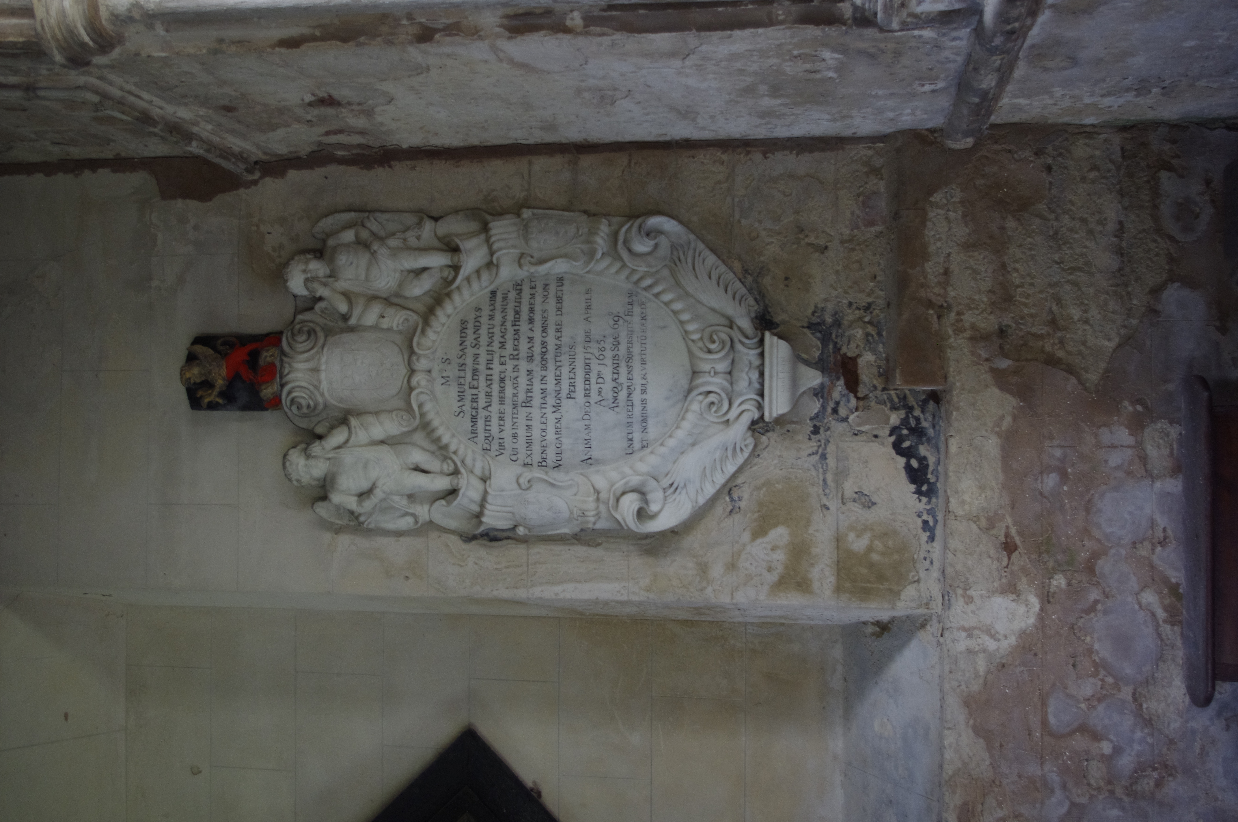 Sandys, wall monument, November 2023